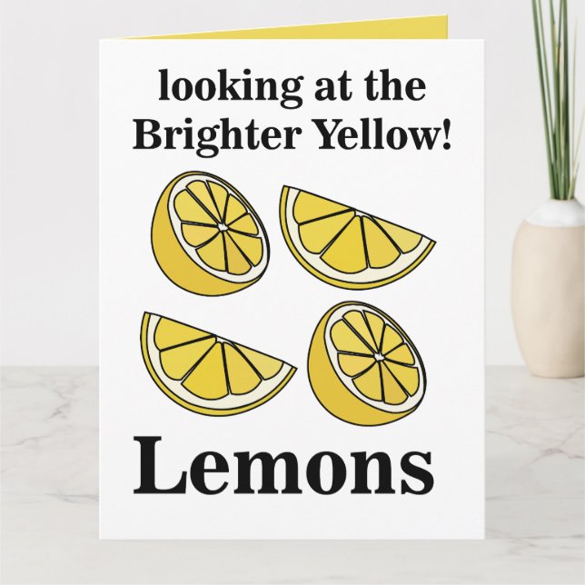 Fruktcitroner Tittar på citroner med ljusare Gult Kort (Framsida)