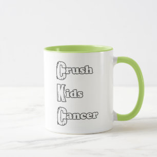 "Fruktdryckunge mugg för grönt för cancer"