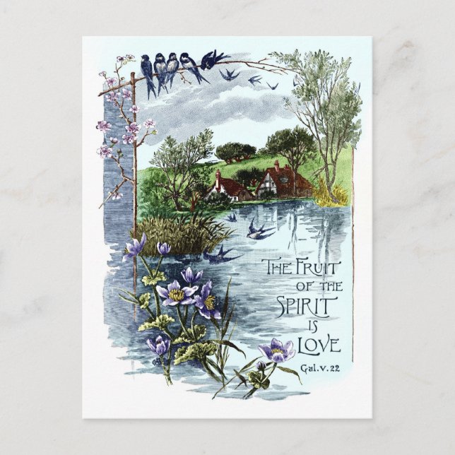 Frukten av andan är Kärlek Vykort (Framsida)