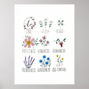 Frukten av bergen Galatians 5:22-23 Poster