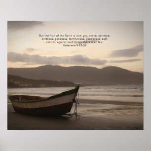 Frukten av den andliga bibeln Verse Boat Poster