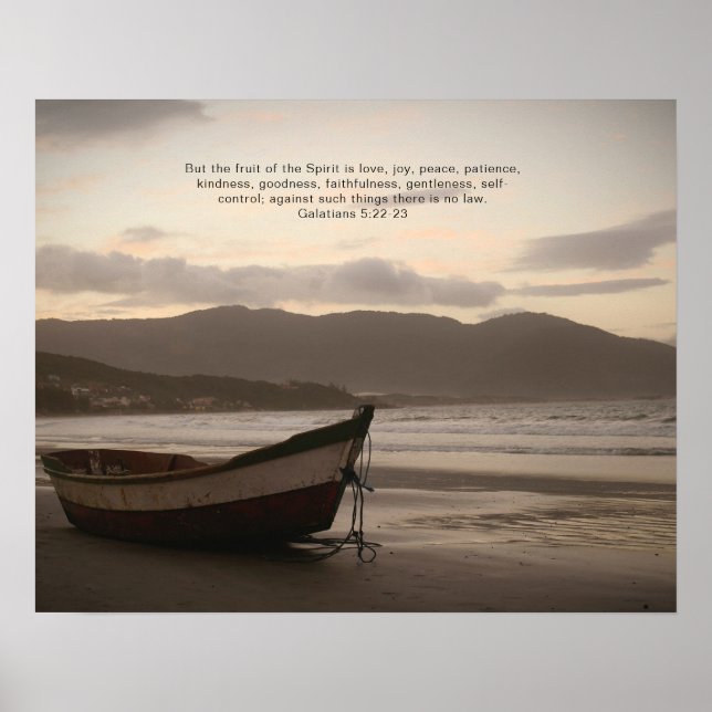 Frukten av den andliga bibeln Verse Boat Poster (Framsidan)