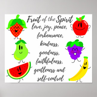 Frukten av "Spirit Kids Wall Art Christian Print" Poster
