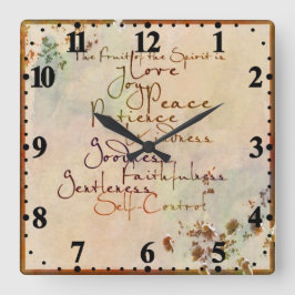 Frukten av spriten fyrkantig klocka