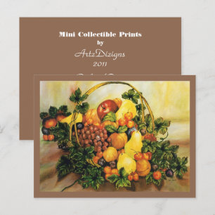 Fruktens basket - Mini Collecables Prints Vykort