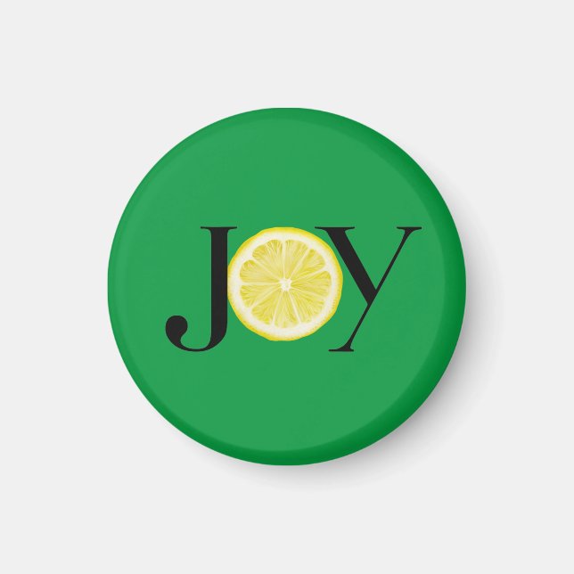 Frukter av Grönten Magne, "Joy", i spritcitronsegm Magnet (Framsidan)