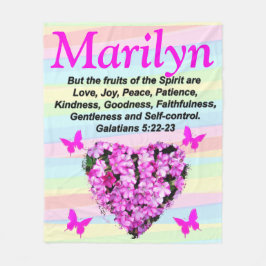 FRUKTER AV rosa BLOMMIGT AV SPRITBLANKET AV ANPASS Fleecefilt