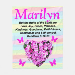 FRUKTER AV rosa BLOMMIGT AV SPRITBLANKET AV ANPASS Fleecefilt