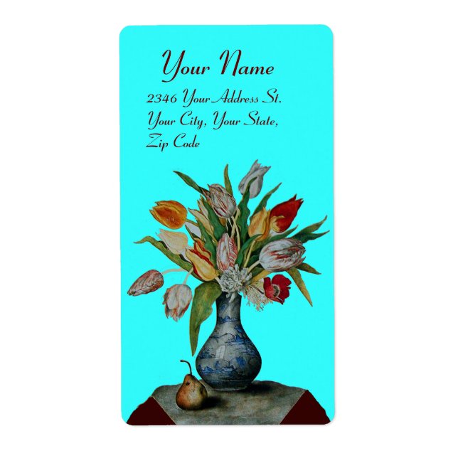 FRUKTER AV SEASON - TULIPS Blue turquase Fraktsedel (Framsidan)