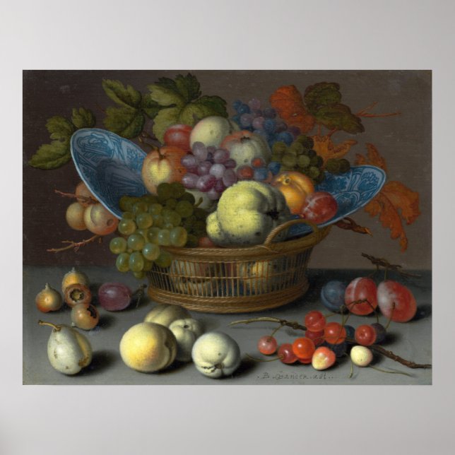 Frukter - Balthasar van der Ast Fine Art Poster (Framsidan)