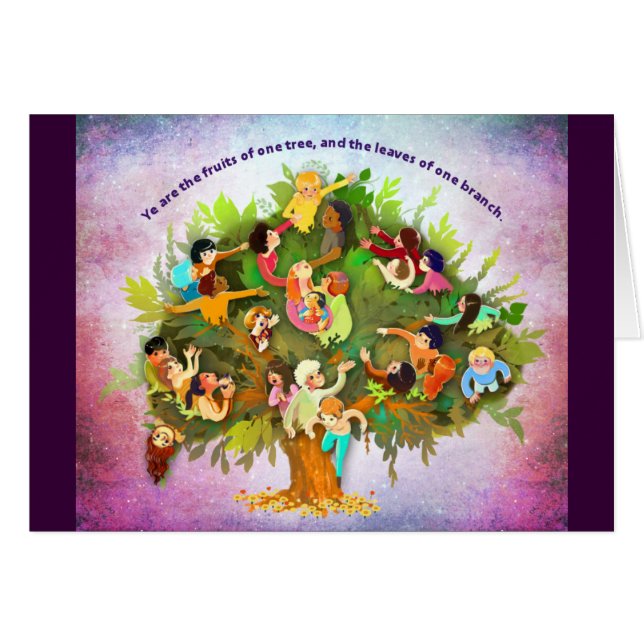 Frukter ett träd hälsningskort (Framsidan Horizontal)