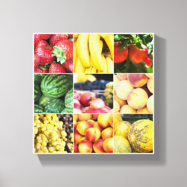 Frukter - foto i form av mallar canvastryck (Framsida)