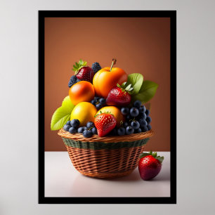 Frukter i A-Basket Poster