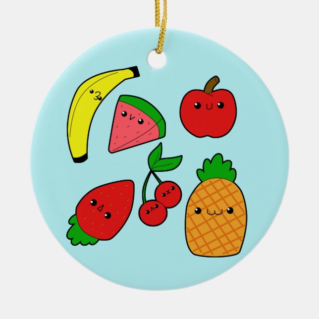 Frukter Julgransprydnad Keramik (Framsidan)