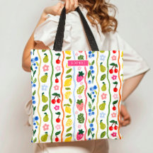 Frukter Mönster Mat Sommar Elegant Stilfull