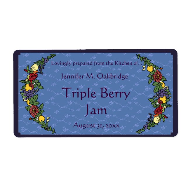 Frukter och blommor i Burk Fraktsedel (Framsidan)