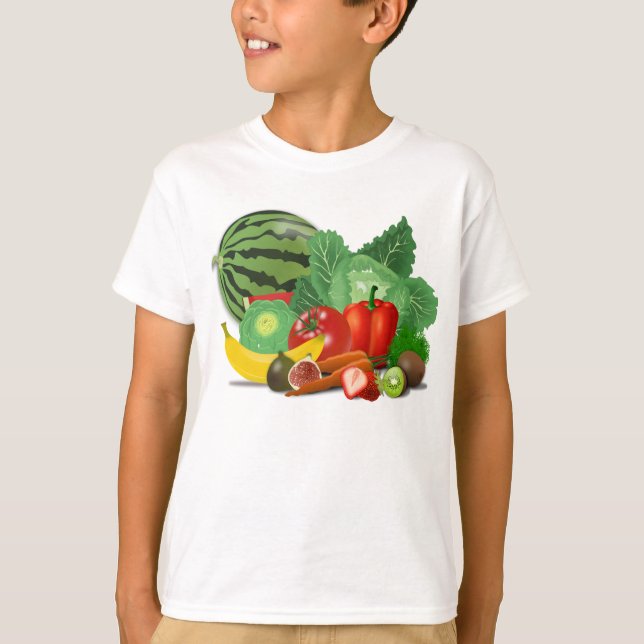 Frukter och grönsaker t shirt (Framsida)