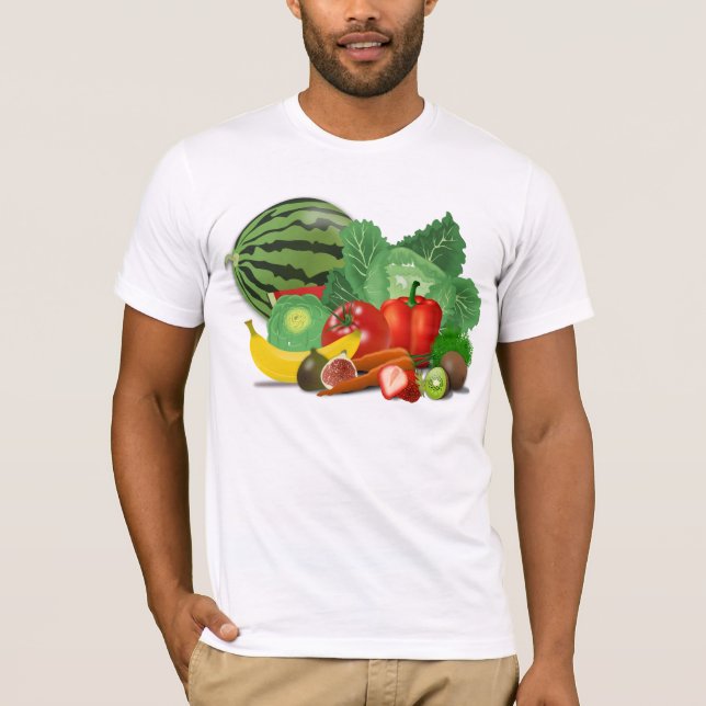 Frukter och grönsaker tee shirt (Framsida)