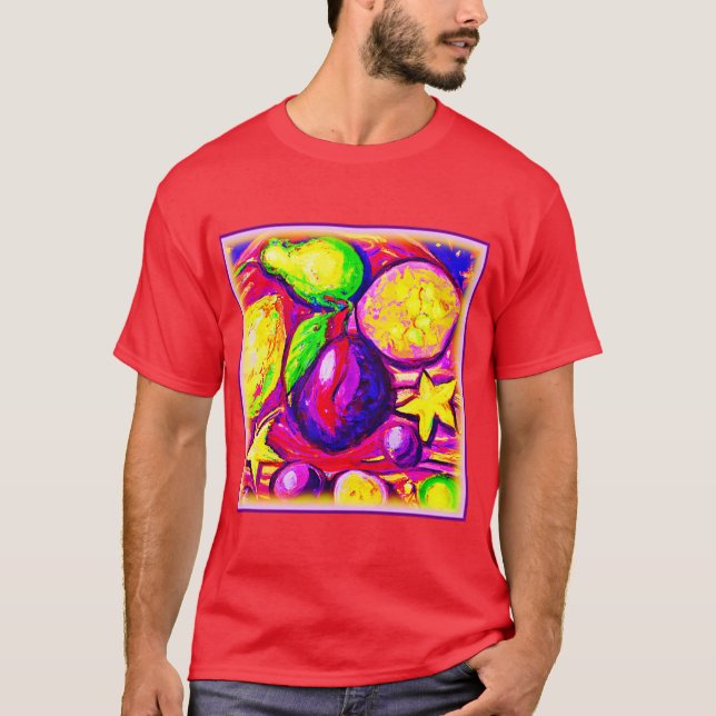 Frukter och stjärnor. Köp nu T Shirt (Framsida)