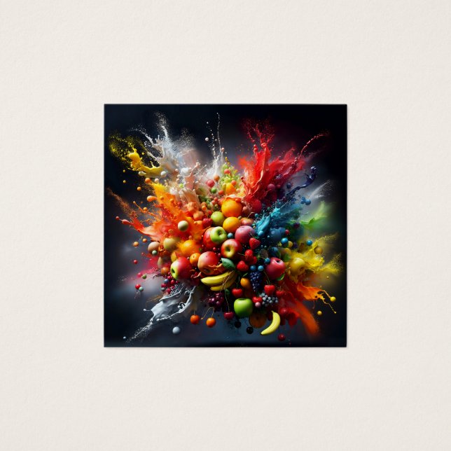 Fruktexplosion Fyrkantigt Visitkort (Framsida)