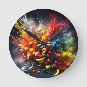 Fruktexplosion Rund Klocka