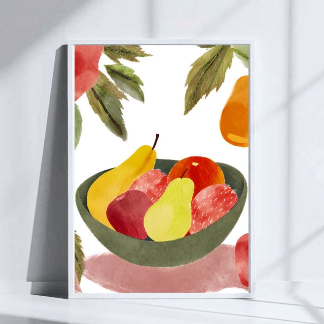 Fruktfat | Akvarell Citrusfrukter Poster (Skapare uppladdad)