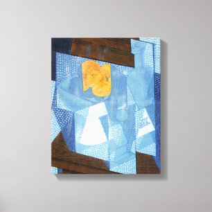 Fruktfat av Juan Gris, Vintage kubism stilleben Canvastryck