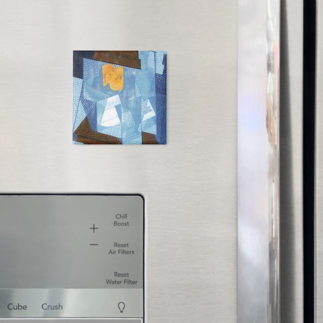 Fruktfat av Juan Gris, Vintage kubism stilleben Magnet (In Situ (Fridge))