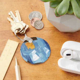 Fruktfat av Juan Gris, Vintage kubism stilleben Nyckelring