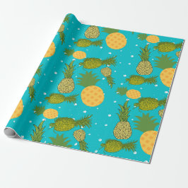 fruktfest, söt pinapapone-mönster presentpapper