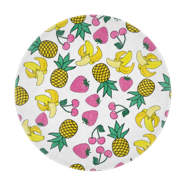 Fruktfiesta: Bananer, ananas, jordgubbar (Framsidan)