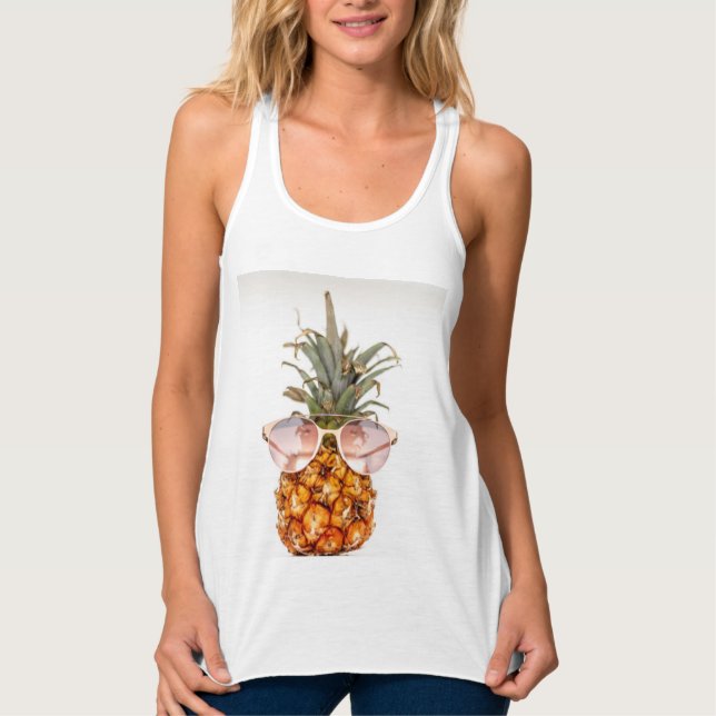 Fruktfoto av ananas linne med racerback  (Framsida)