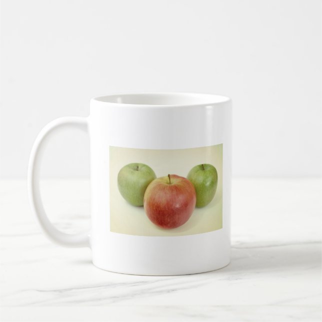 fruktfoto för äpplen kaffemugg (Vänster)