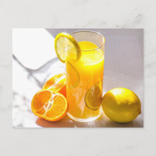 Fruktfotografi av citron och Orangar Vykort