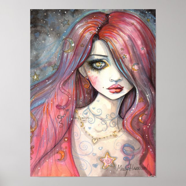 Fruktfull 12 x 16 Poster Contemporary Girl Fantasy (Framsidan)