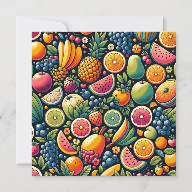 Fruktfull harmoni: en symbol för naturens studentf inbjudningar (Framsida)