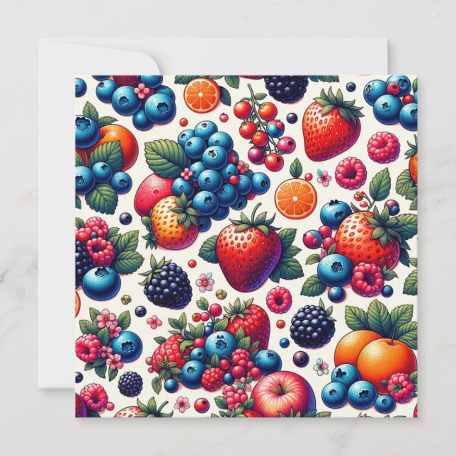 Fruktfull harmoni: en symbol för naturens studentf inbjudningar (Framsida)