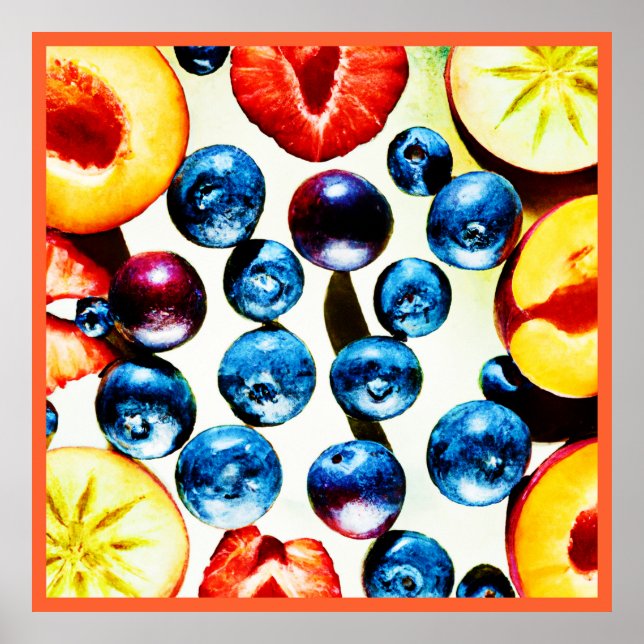 Fruktfull vibrance Mönster Poster (Framsidan)