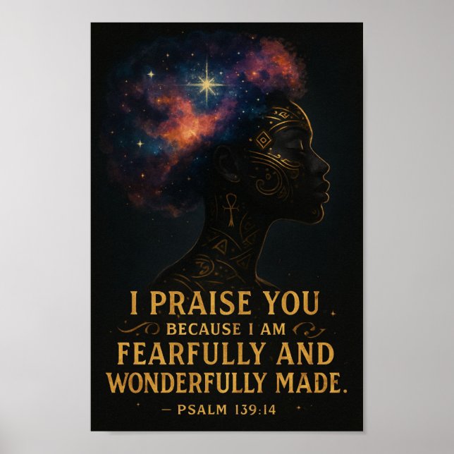 Fruktfullt och underligt smält - Psalm 139:14 Poster (Framsidan)