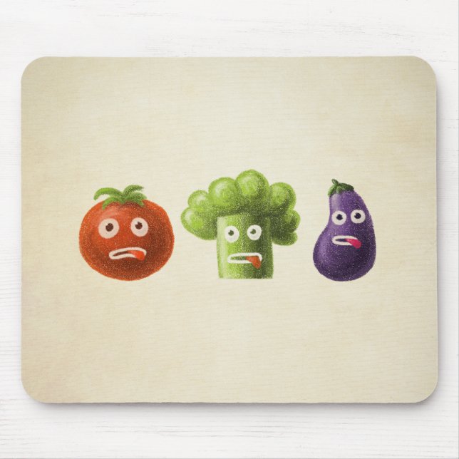 Fruktgrönsaker: Broccoli Tomato Eggplant Musmatta (Framsidan)