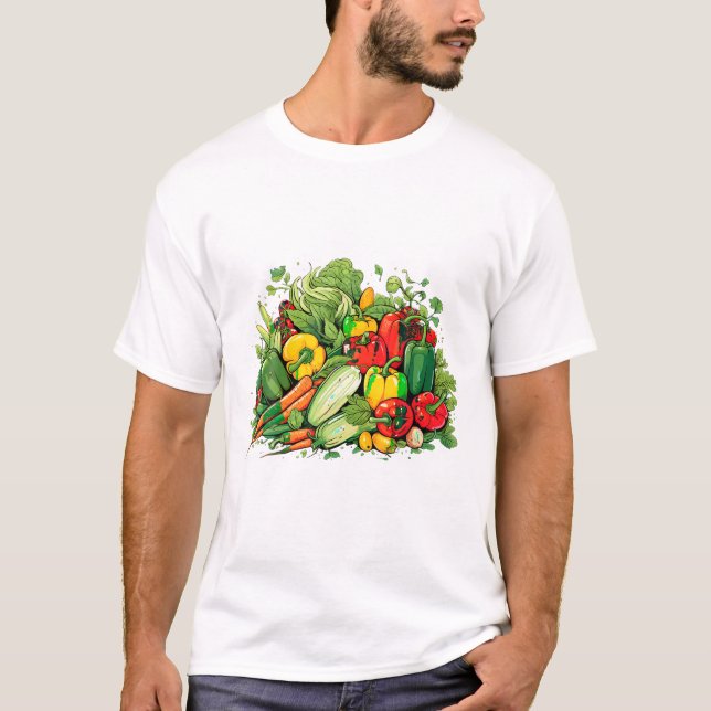 Fruktgrönsaker Idea T Shirt (Framsida)