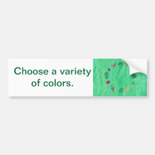 Fruktgrönsaker Sort Färg Bumper Stickers Bildekal