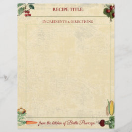 Fruktgrönsaksrecept personlig letterhead