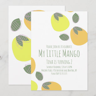 Fruktig liten Mango Tropisk Inbjudan