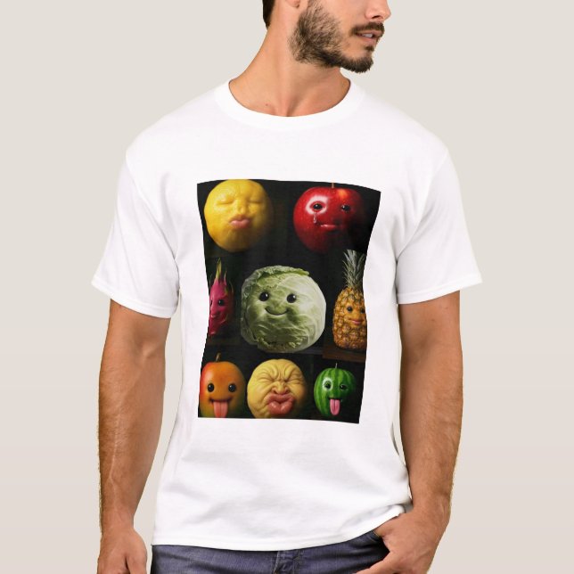 Fruktig Meme T-Shirt – Gen Z Rolig Grafisk Tee (Framsida)