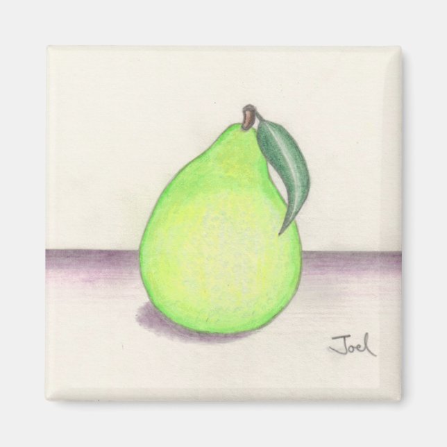 FRUKTIG PEAR-magnet (kvadrat) Magnet (Framsidan)