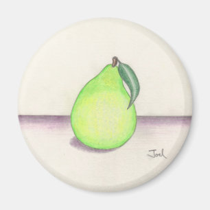 FRUKTIG PEAR-magnet (runt) Magnet