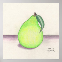 FRUKTIG PEAR-utskrift (11" x 11") Poster