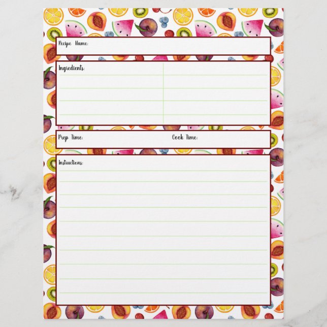 Fruktig Receptsida (Framsida)