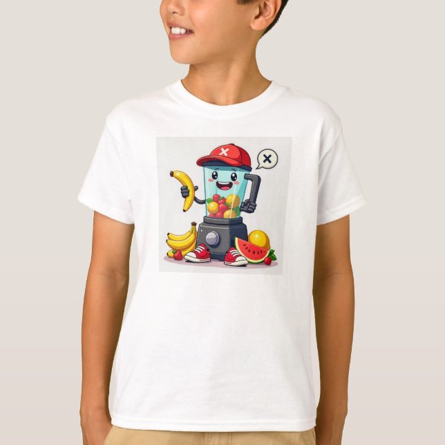 Fruktig Rolig Blenderkompis T Shirt (Framsida)